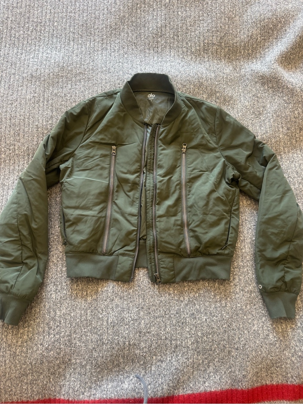 ALO Yoga Olive Green Women's Bomber Jacket
